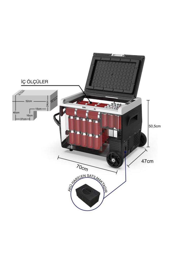 Iceco K65S 12-24 V 65 lt Aküsüz Kompresörlü Araç Buzdolabı Outlet