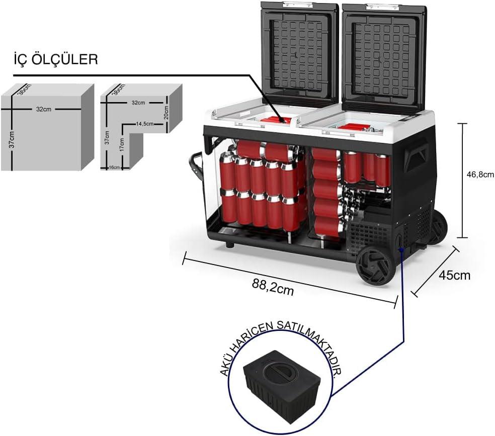 Iceco K75D 12-24 V 75 lt Aküsüz Kompresörlü Araç Buzdolabı
