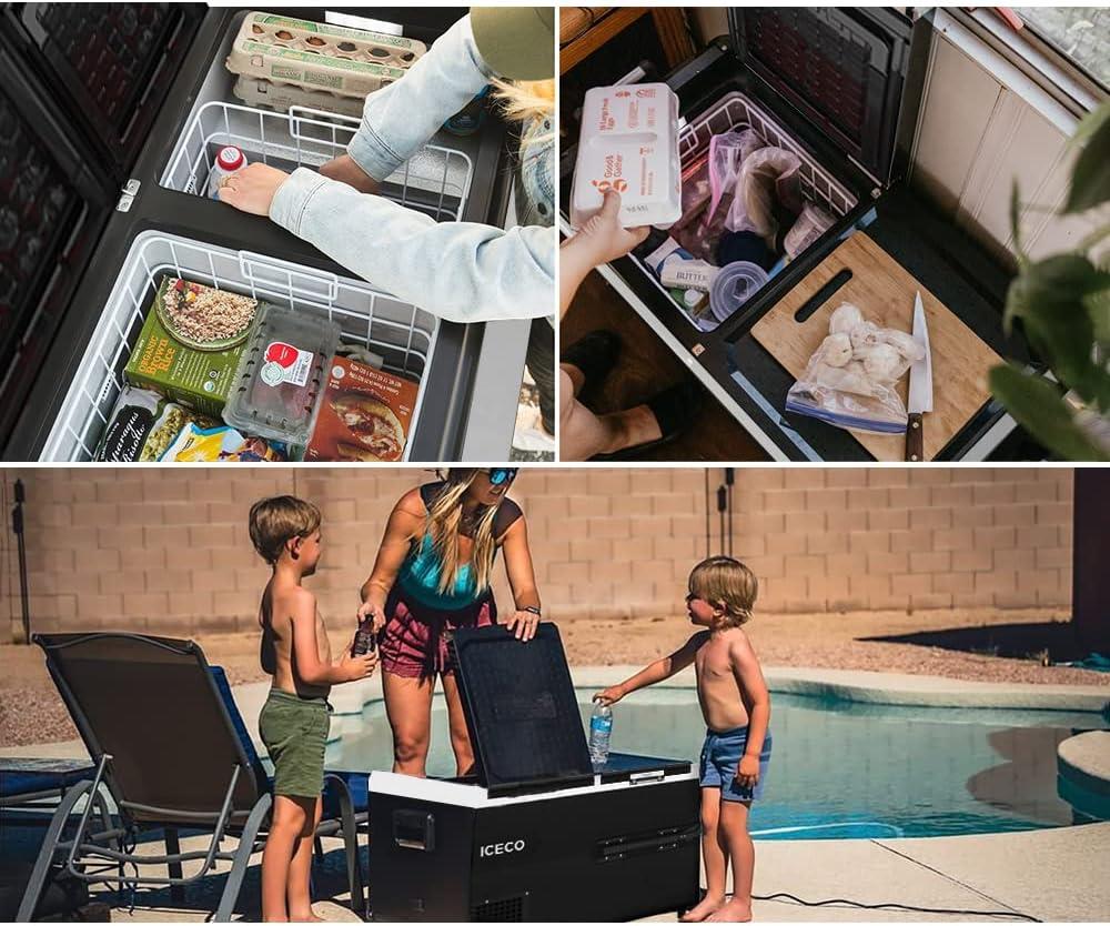 Iceco K75D 12-24 V 75 lt Aküsüz Kompresörlü Araç Buzdolabı