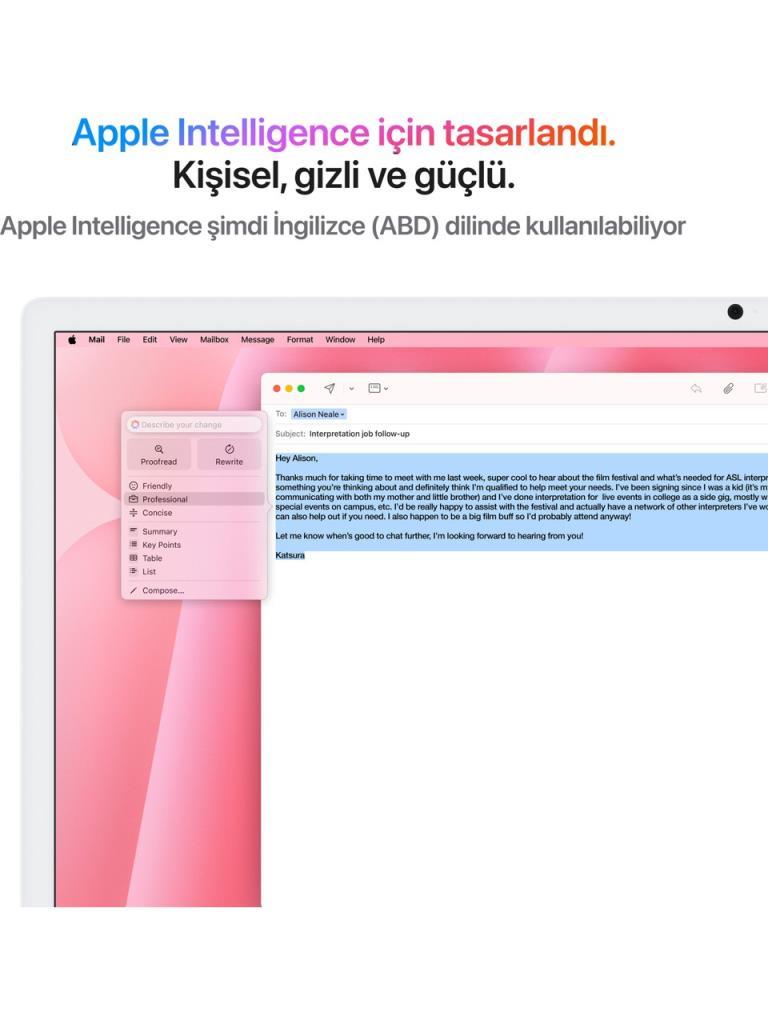 iMac M4 Pembe MWV53TU/A 16 GB 512 GB SSD 10C GPU 24" 4.5K All in One PC - Teşhir