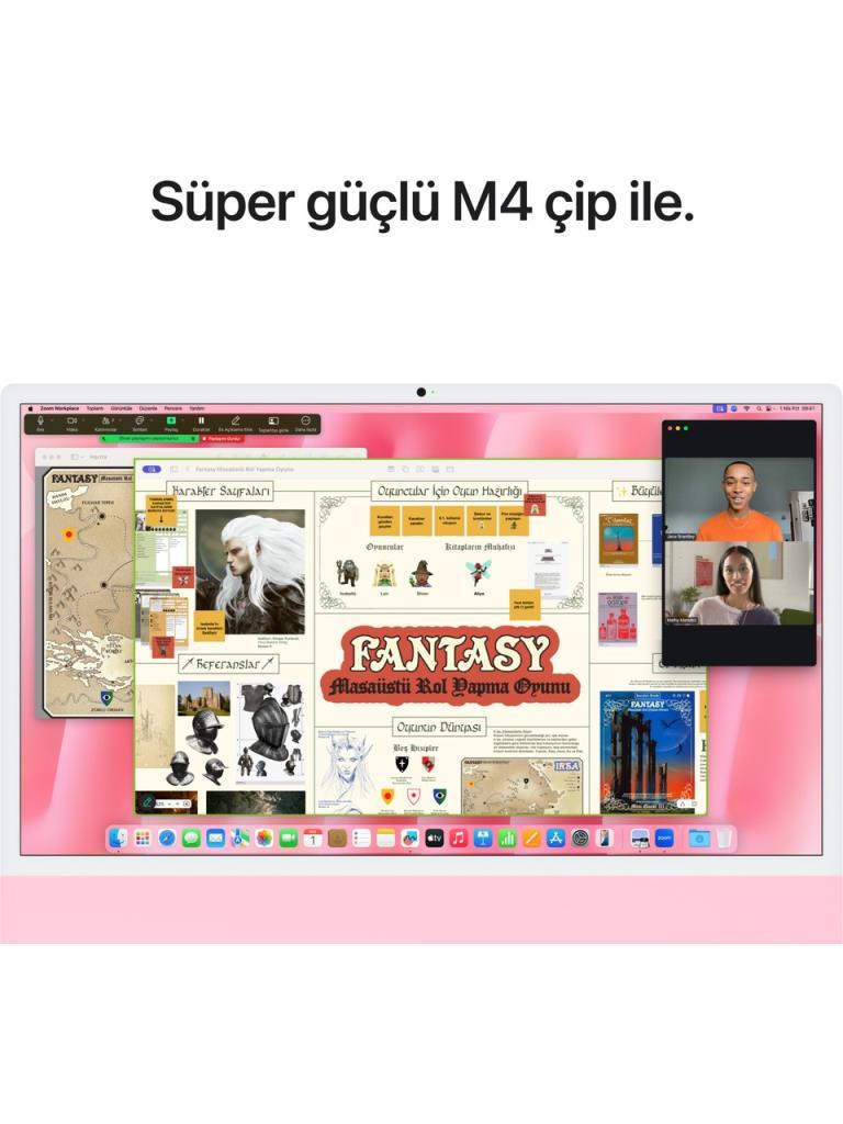 iMac M4 Pembe MWV53TU/A 16 GB 512 GB SSD 10C GPU 24" 4.5K All in One PC - Teşhir