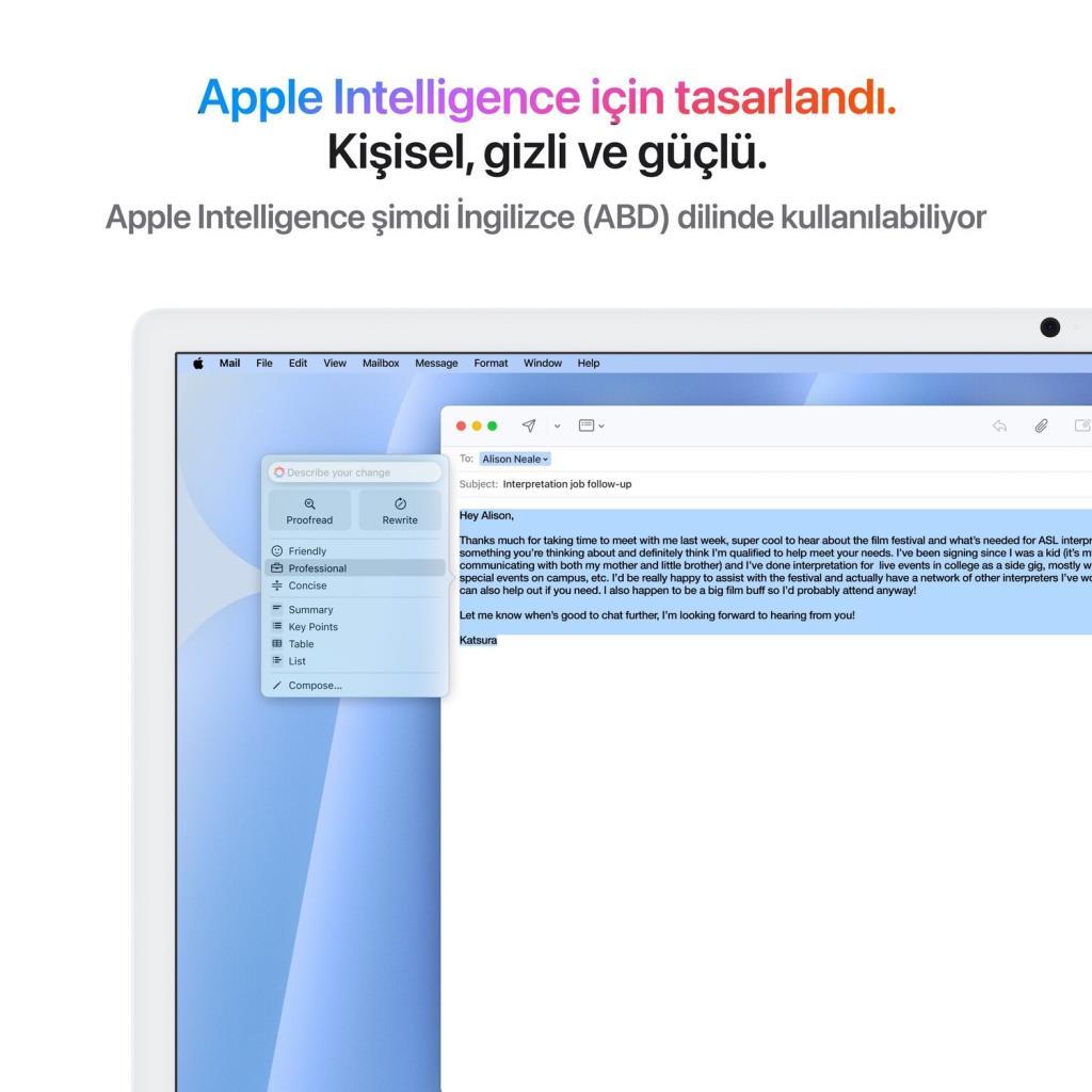iMac 24 inc 4.5K M4 8CPU 8GPU 16GB 256GB Mavi MWUF3TU/A-Outlet