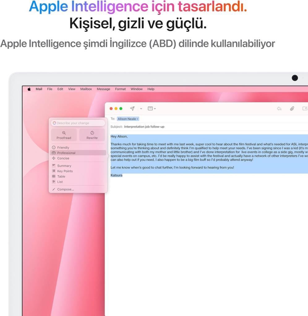 iMac M4 Pembe MWV43TU/A 16 GB 256 GB SSD 10C GPU 24" 4.5K All in One PC Outlet (Açıklamayı Okuyunuz)