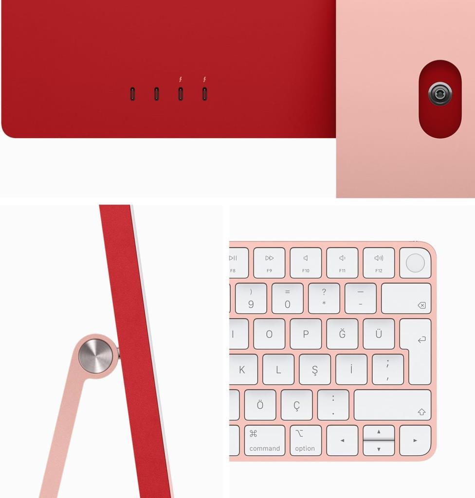 iMac M3 Pembe MQRT3TU/A 8 GB 256 GB SSD 10C GPU 24" 4.5K All in One PC Outlet