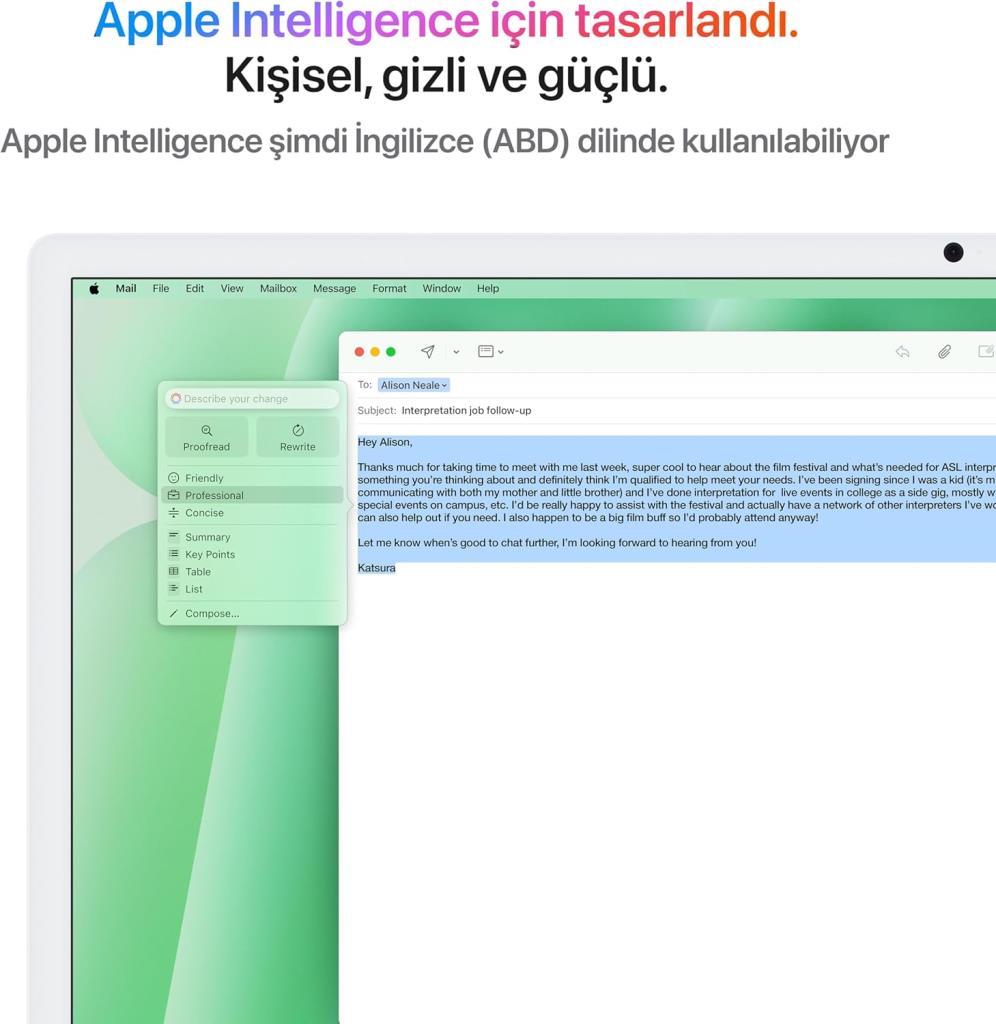 iMac M4 Yeşil MWUY3TU/A 16 GB 256 GB SSD 10C GPU 24" 4.5K All in One PC Outlet (Açıklamayı Okuyunuz)