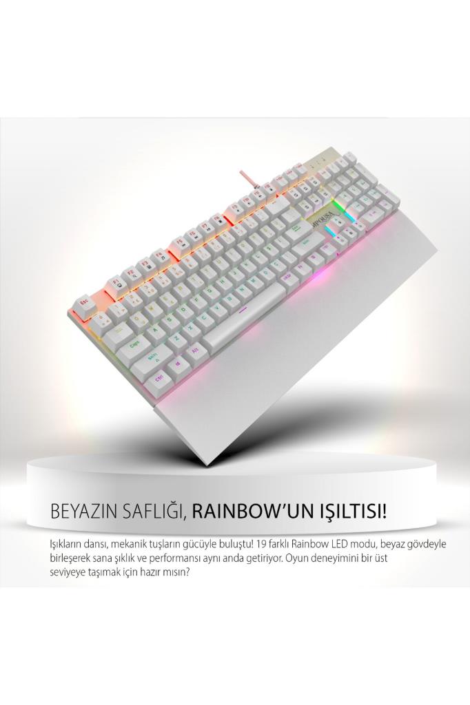 Inca IKG-456 Blue Switch Kablolu Mekanik Oyuncu Klavyesi Teşhir