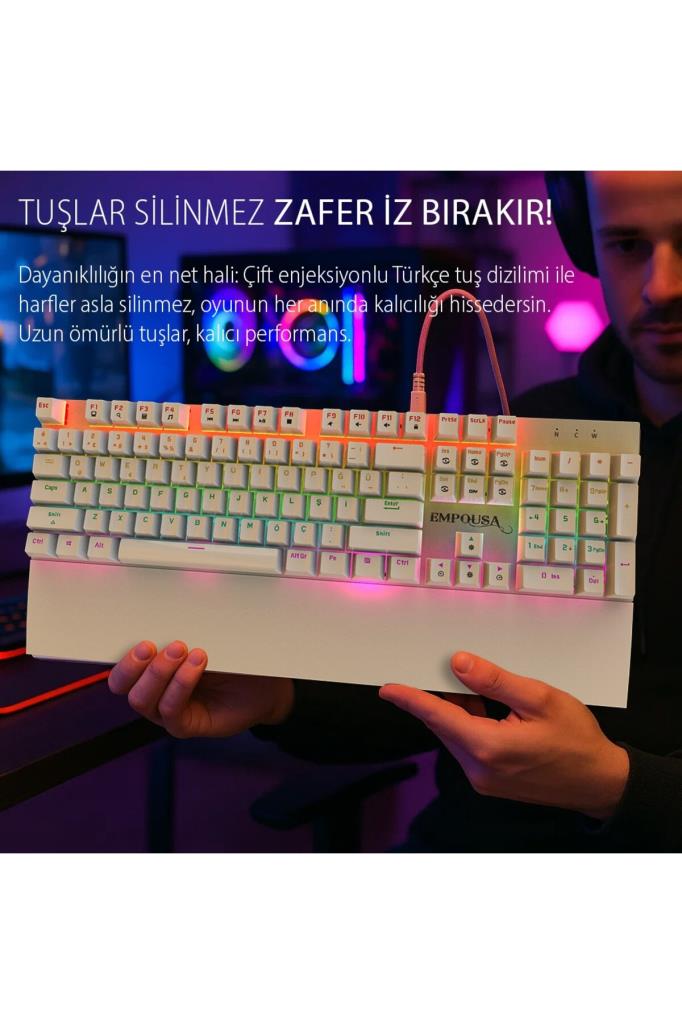 Inca IKG-456 Blue Switch Kablolu Mekanik Oyuncu Klavyesi Teşhir