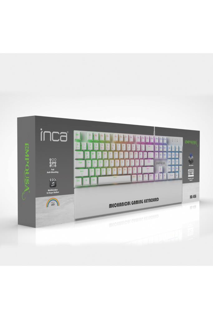 Inca IKG-456 Blue Switch Kablolu Mekanik Oyuncu Klavyesi Teşhir