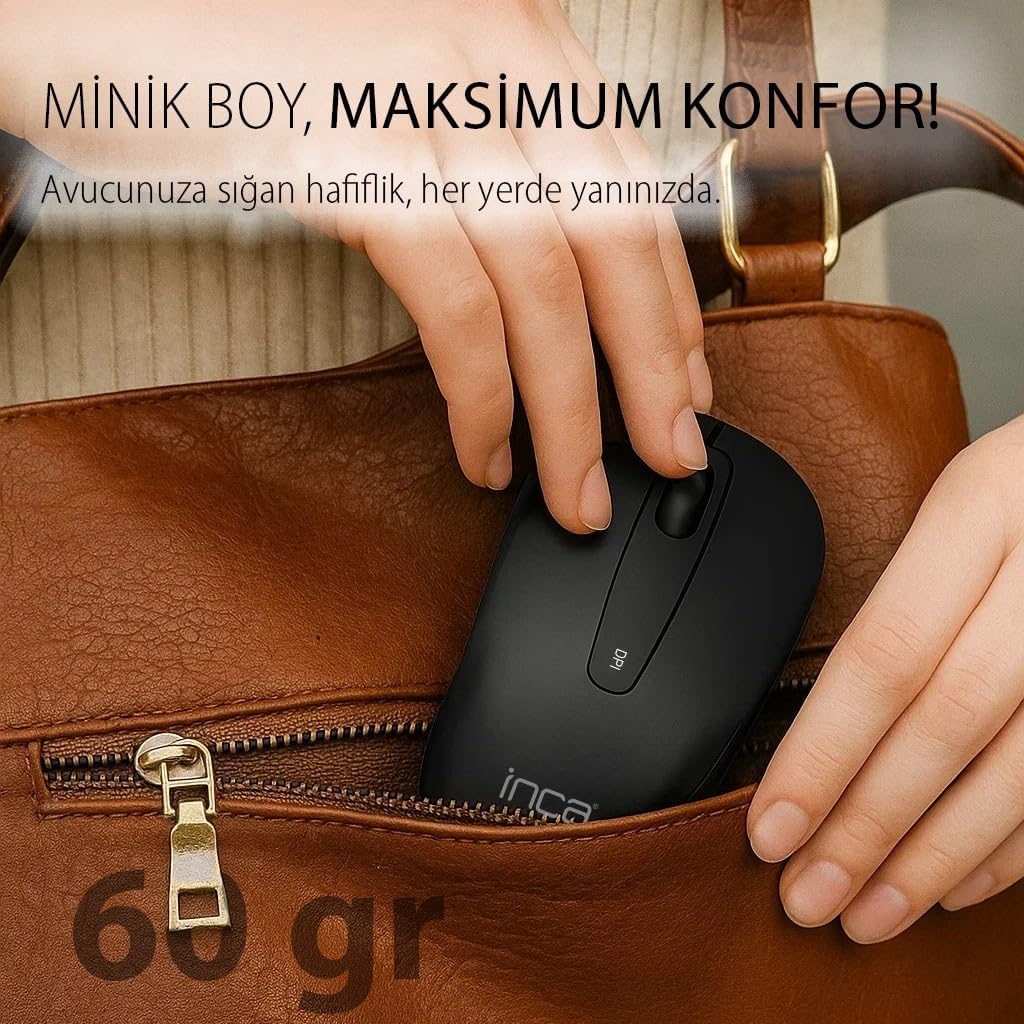 Inca IWM-311ST Sessiz Optik Kablosuz Mouse - Outlet