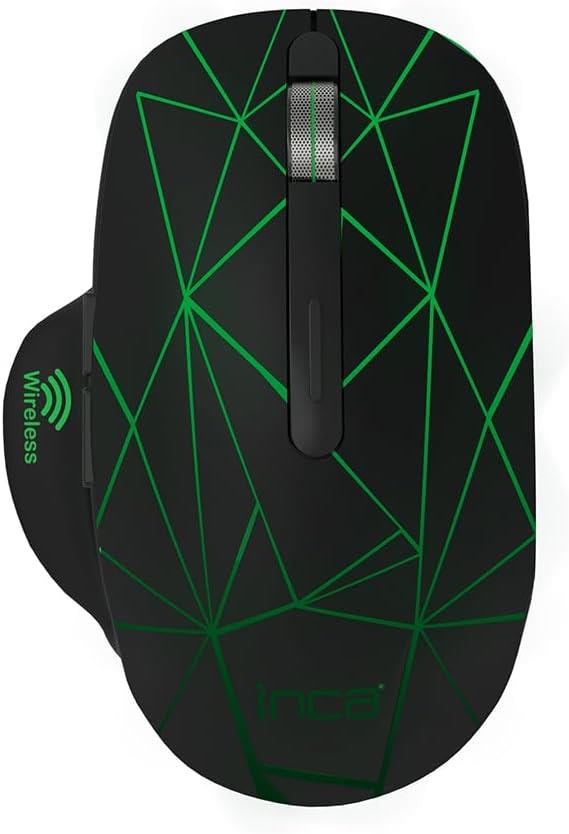 INCA IWM-551T Kablosuz,Şarj edilebilir, 4 Farklı Değişebilen Led Işıklı, Sessiz Tuş, Tyep-C ve Usb Çİft Alıcı,1600 Dpi,7 Tuş, Led Aç/Kapa Tuşu, 15M Çekim Mesafesi Outlet