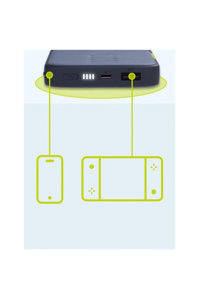 InfinityLab InstantGo Mavi 10000 mAh Lightning Kablolu Hızlı Şarj Powerbank Outlet