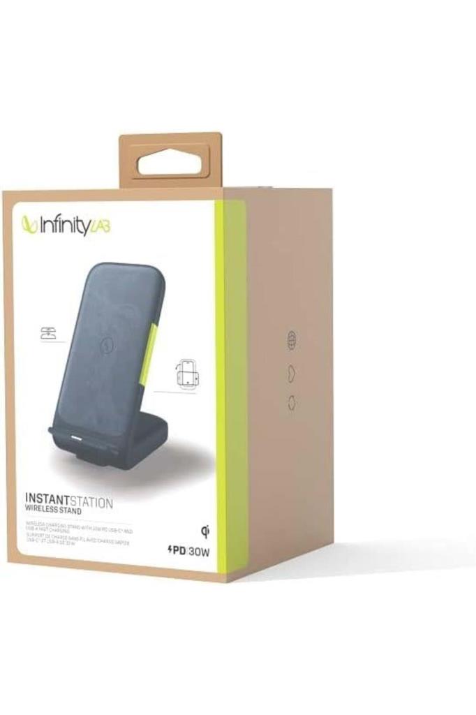 InfinityLab InstantStation Mavi 3in1 Kablosuz Hızlı Şarj Aleti Teşhir