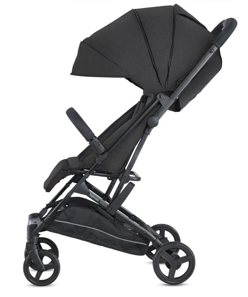 Inglesina Sketch Tek El Tek Hamle ile Katlanıp Açılan Bebek Arabası-Black-OUTLET