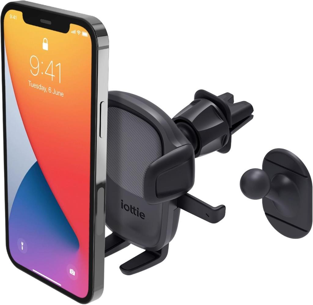 iOttie Easy One Touch 5 CD Yuvası Araç Tutucu, iPhone, Samsung, Moto, Huawei, Nokia, LG, Akıllı Telefonlar, Siyah, Dash için - TEŞHİR