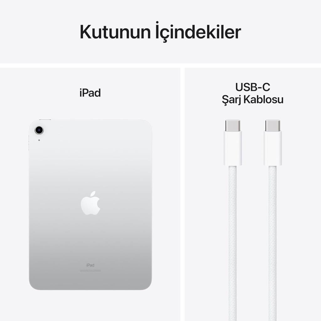 iPad 10. Nesil Wi-Fi 64 GB 10.9" MPQ03TU/A Gümüş Tablet Outlet (Açıklamayı Okuyunuz)