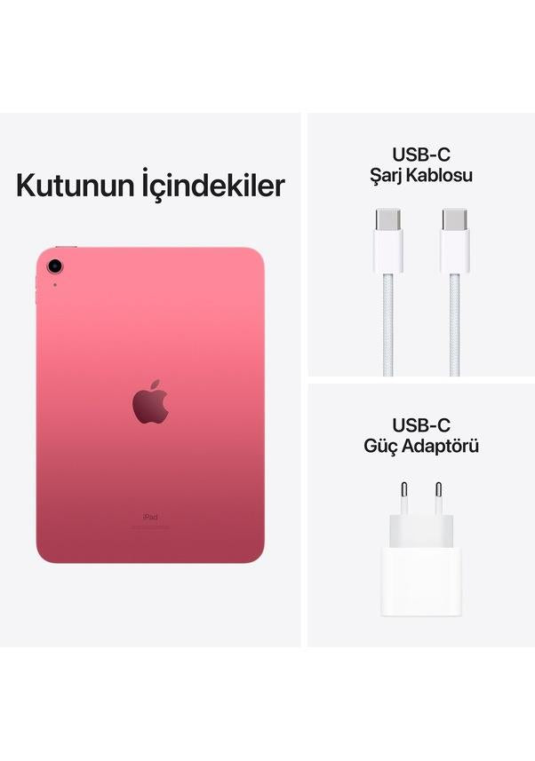 iPad 10. Nesil Wi-Fi 64 GB 10.9" MPQ33TU/A Pembe Tablet Outlet (Açıklamayı Okuyunuz)