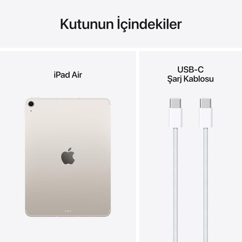 iPad Air M3 Wi-Fi 128 GB 11" MC9Y4TU/A Yıldız Işığı Tablet Outlet (Açıklamayı Okuyunuz)