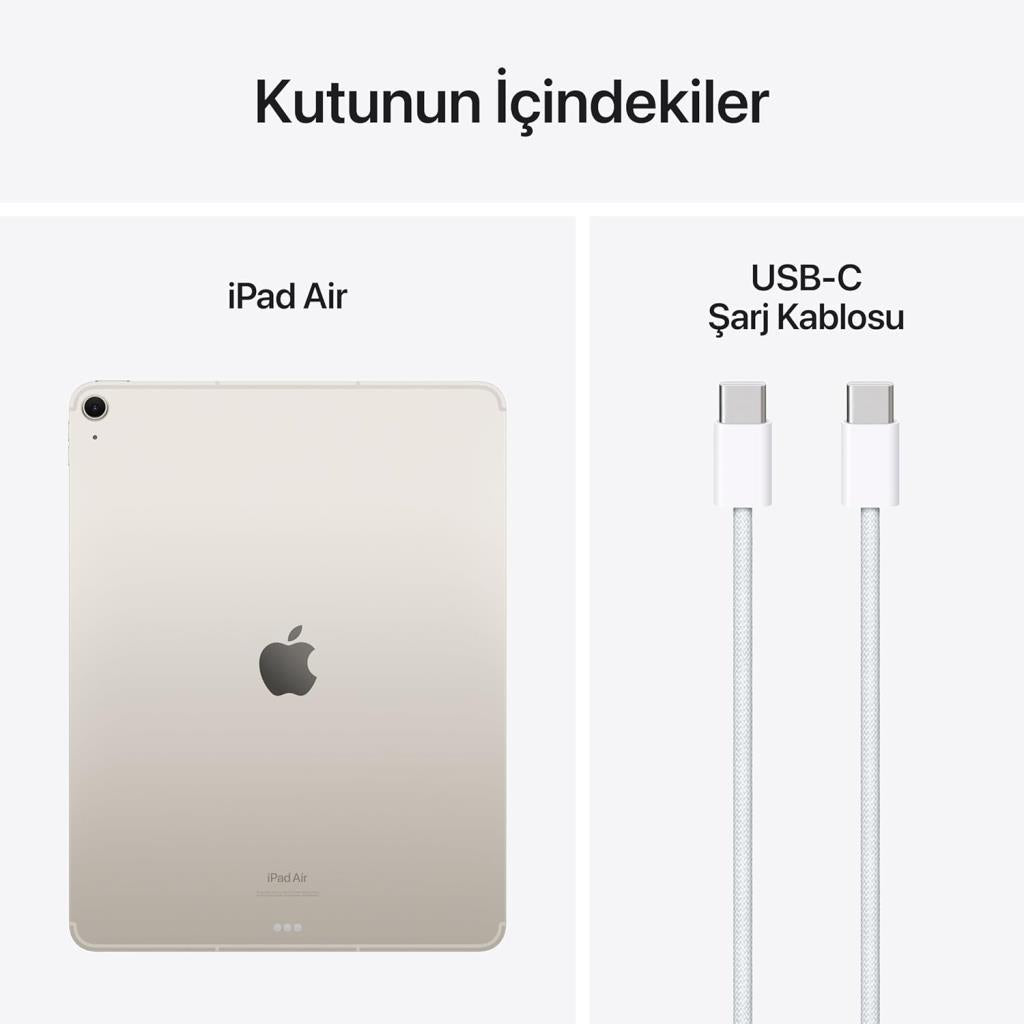 iPad Air M3 Wi-Fi 128 GB 13" MCNK4TU/A Yıldız Işığı Tablet Outlet (Açıklamayı Okuyunuz)