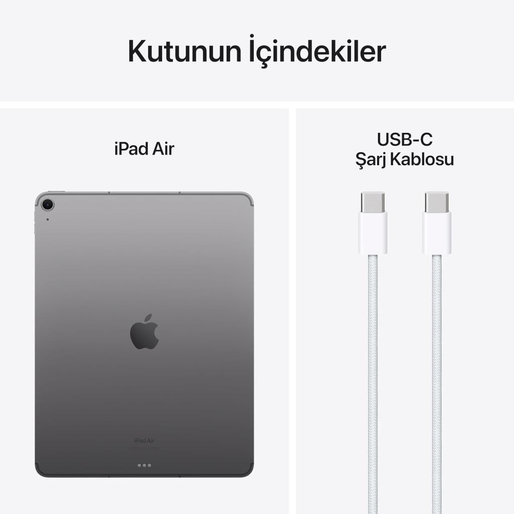 iPad Air 6. Nesil Wi-Fi + Cellular 256 GB 13" MV6V3TU/A Uzay Grisi Tablet Outlet (Açıklamayı Okuyunuz)