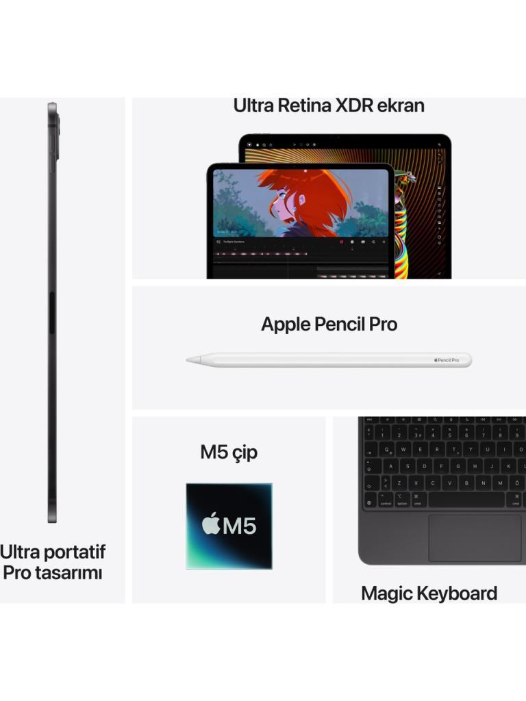 iPad Pro M5 Wi-Fi 512 GB 13" MDYL4TU/A Uzay Siyahı Tablet - Outlet