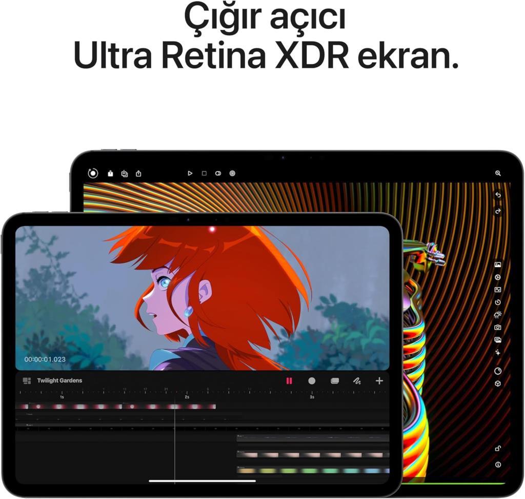 iPad Pro 7. Nesil Wi-Fi + Cellular Nano Texture Cam 1 TB 11" MWRP3TU/A Uzay Siyahı Tablet Outlet (Açıklamayı Okuyunuz)