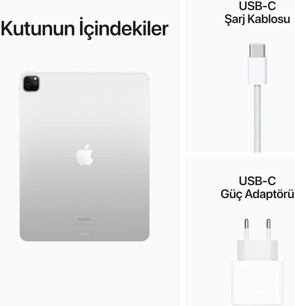 iPad Pro 6. Nesil Wi-Fi 128 GB 12.9" MNXQ3TU/A Gümüş Tablet