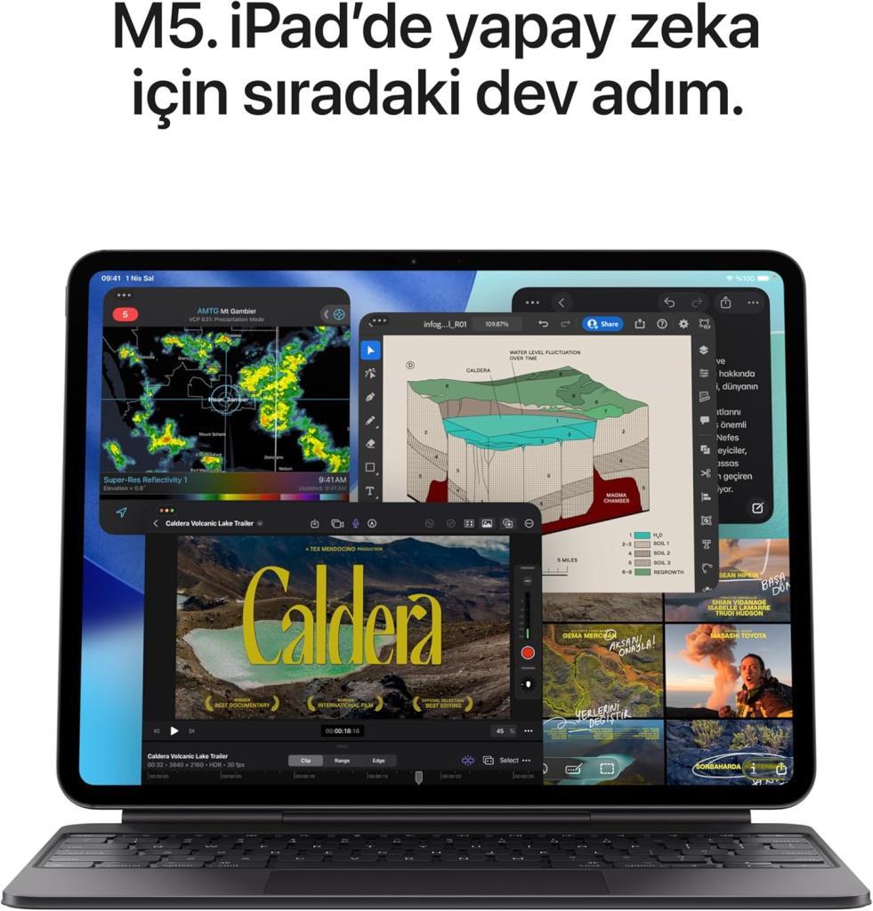 iPad Pro M5 Wi-Fi 512 GB 13" MDYL4TU/A Uzay Siyahı Tablet (Apple Türkiye Garantili)