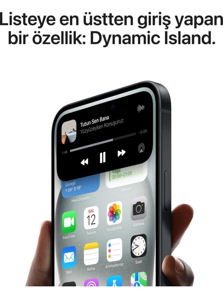 Yenilenmiş iPhone 15 128 GB Siyah Cep Telefonu (1 Yıl Garantili) - B Kalite