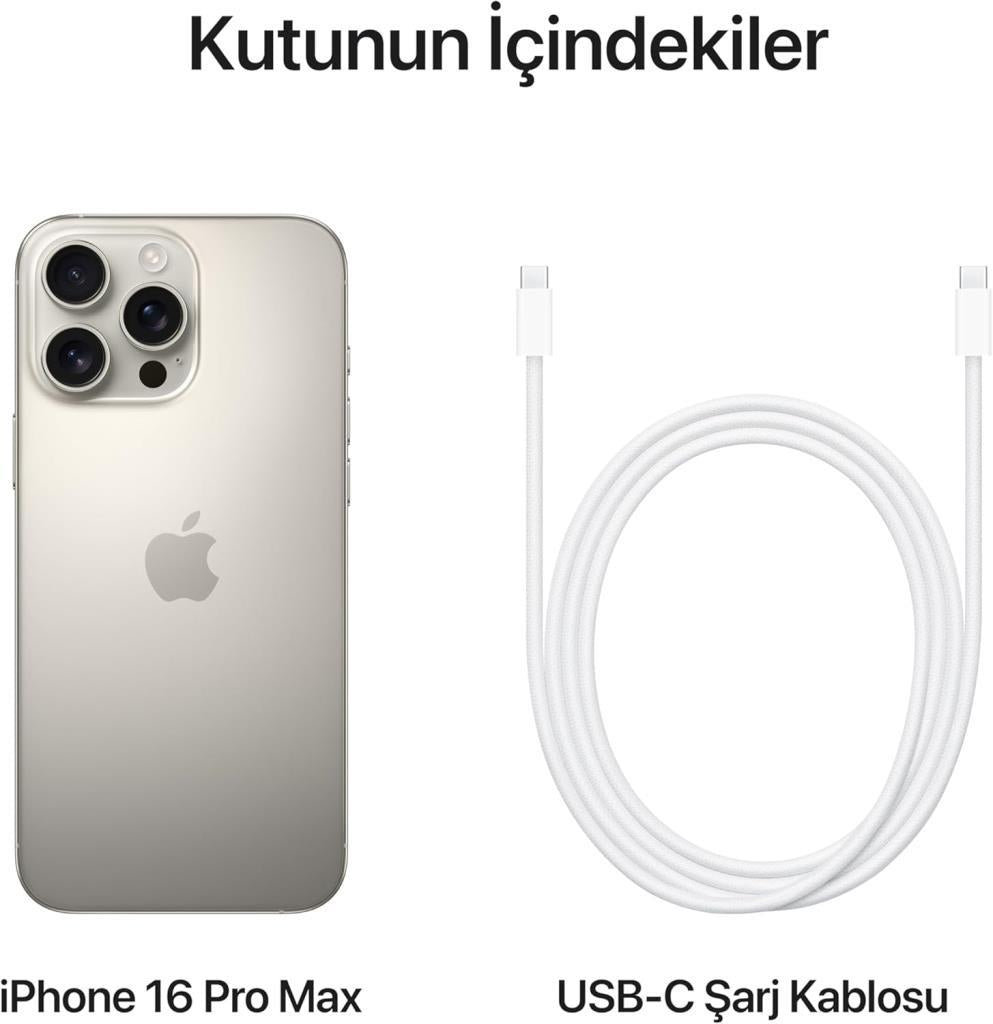 iPhone 16 Pro Max 256 GB Natürel Titanyum KUTU HASARLI (Açıklamayı Okuyunuz)