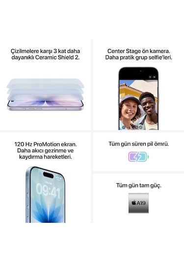 iPhone 17 256 GB Beyaz  (Apple Türkiye Garantili)