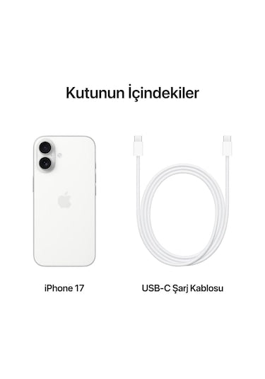 iPhone 17 256 GB Beyaz  (Apple Türkiye Garantili)