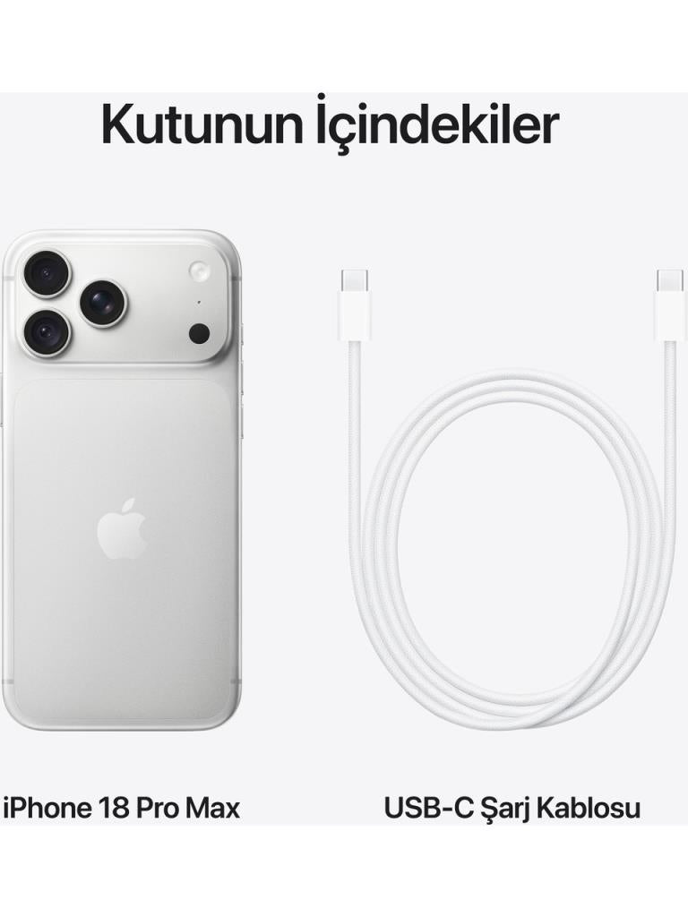 iPhone 18 Pro Max 512 GB Gümüş