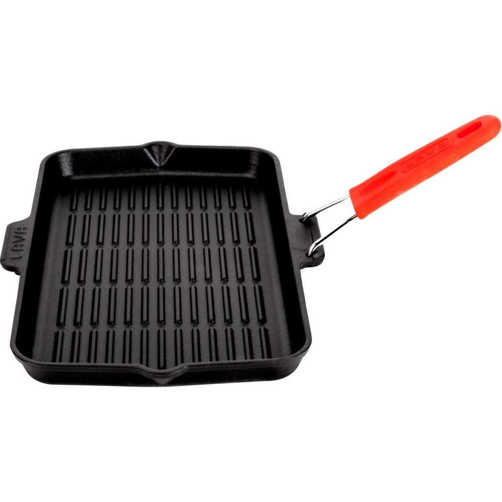 Izgara Tavası, tel ve silikon saplı 21x36 cm