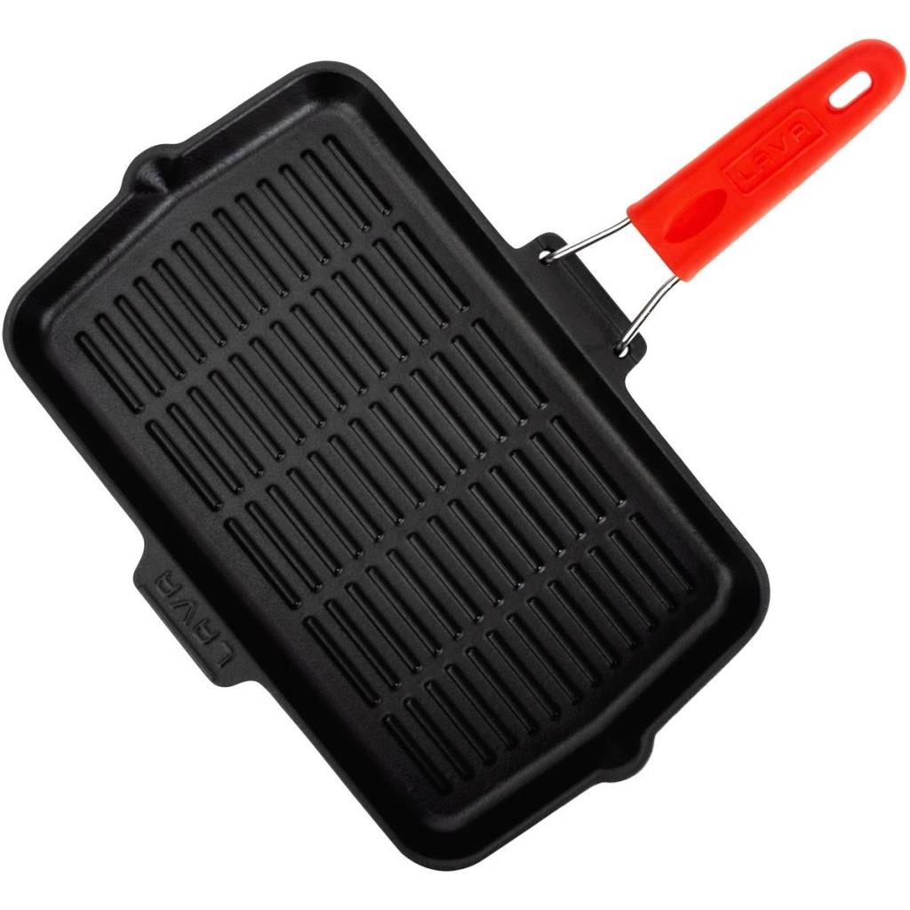 Izgara Tavası, tel ve silikon saplı 21x36 cm