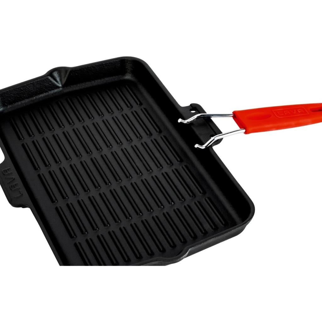 Izgara Tavası, tel ve silikon saplı 21x36 cm