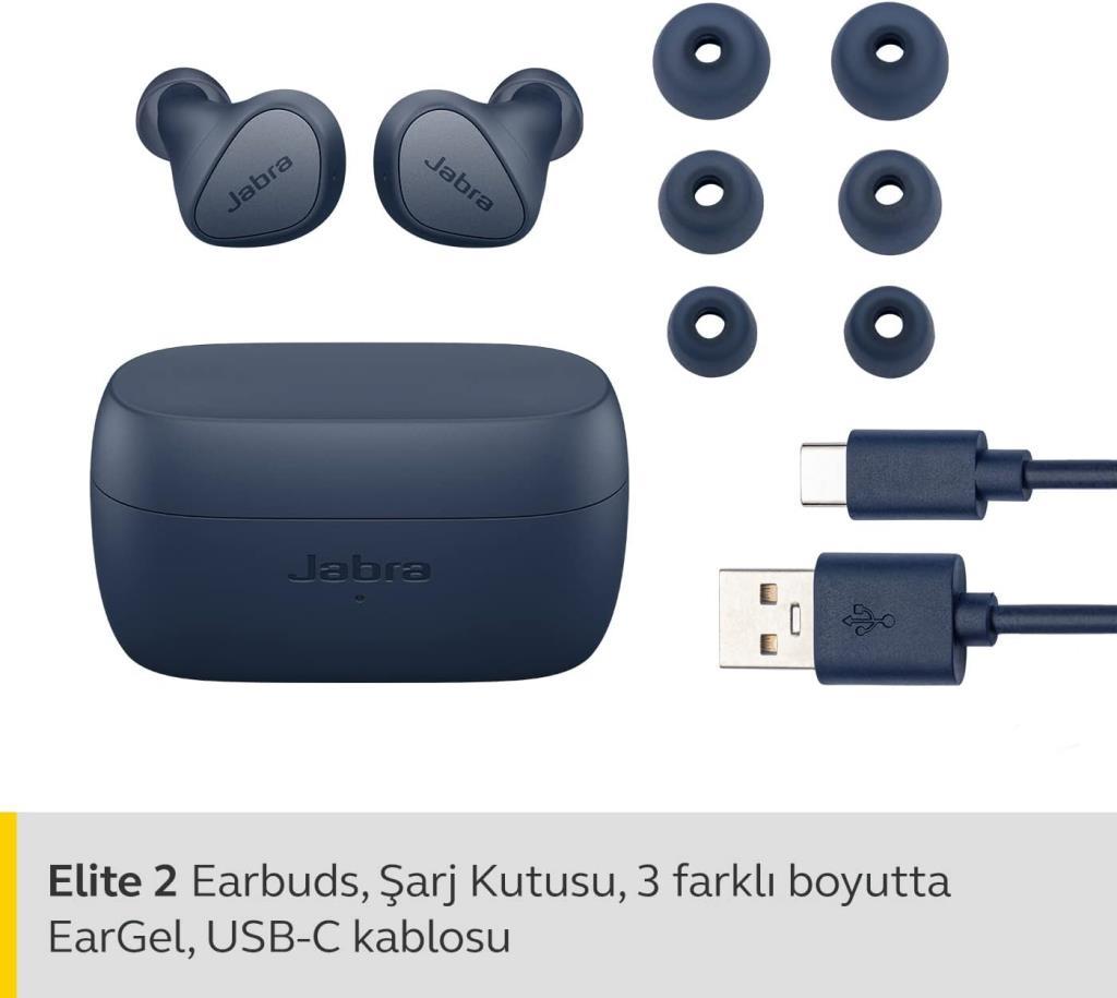 Jabra Elite 2 TWS Kulak İçi Bluetooth Kulaklık Lacivert Outlet
