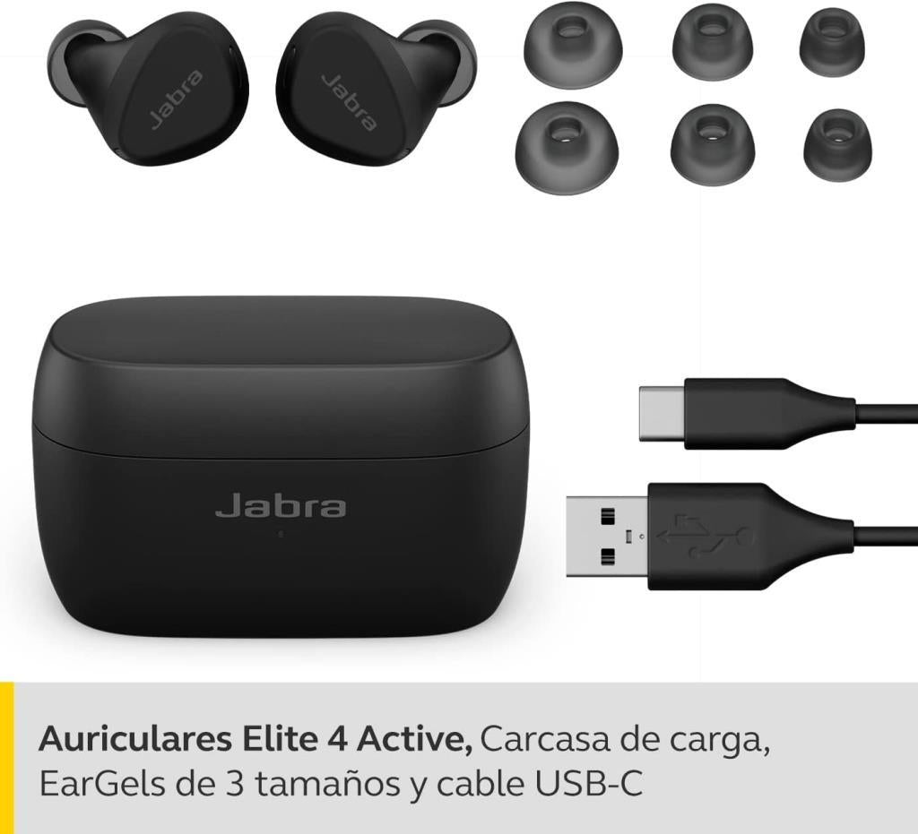 Jabra Elite 4 Active TWS Siyah Kulak İçi Bluetooth Kulaklık Teşhir