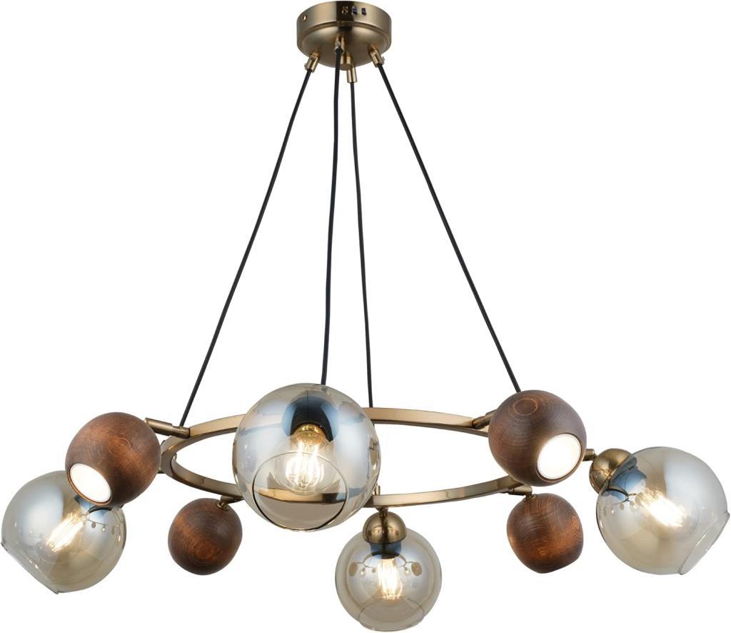 Lucea JAMO 4+4 ANTIK LAK AVİZE 4XGU10+4XE27 - OUTLET