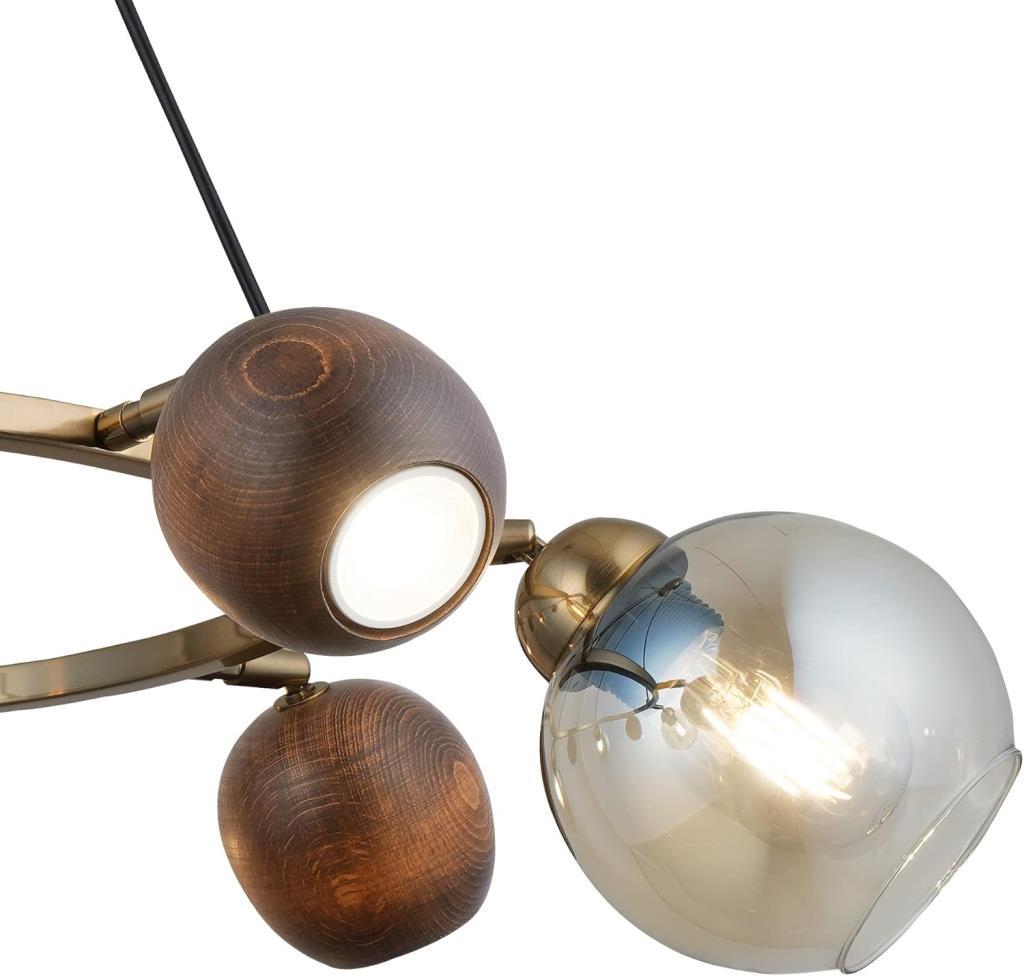 Lucea JAMO 4+4 ANTIK LAK AVİZE 4XGU10+4XE27 - OUTLET