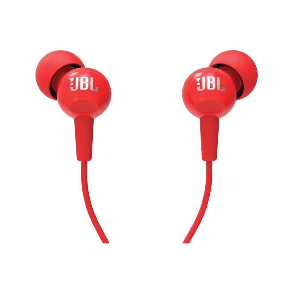 JBL C100SI Kırmızı Kablolu Mikrofonlu Kulak İçi Kulaklık Teşhir
