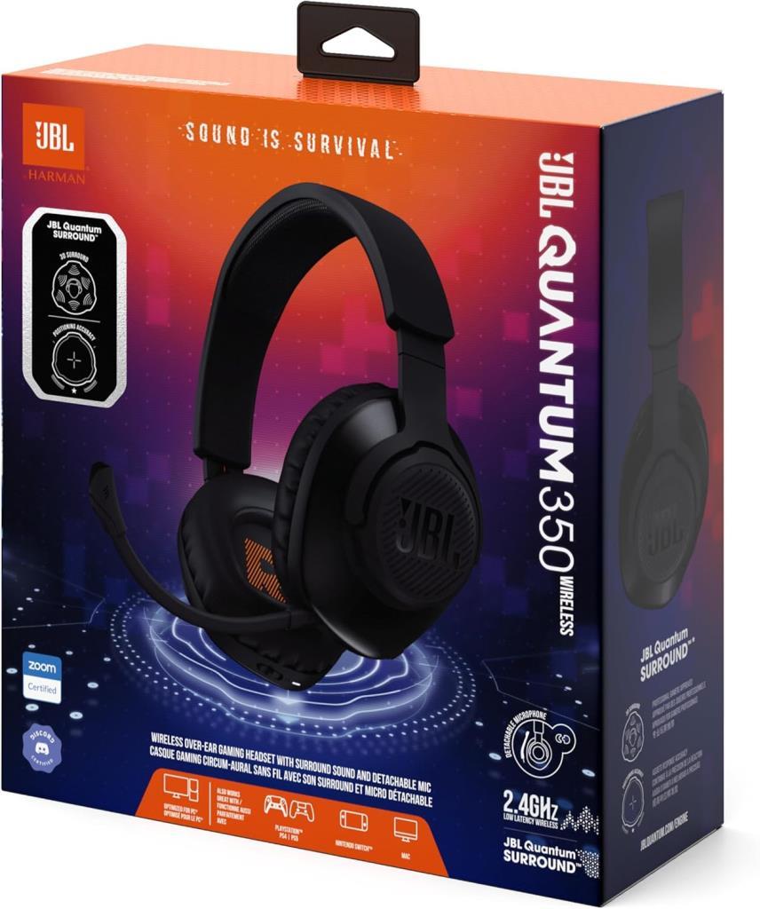 JBL Quantum 350 Wireless RGB Kablosuz Kulak Üstü Oyuncu Kulaklığı - OUTLET