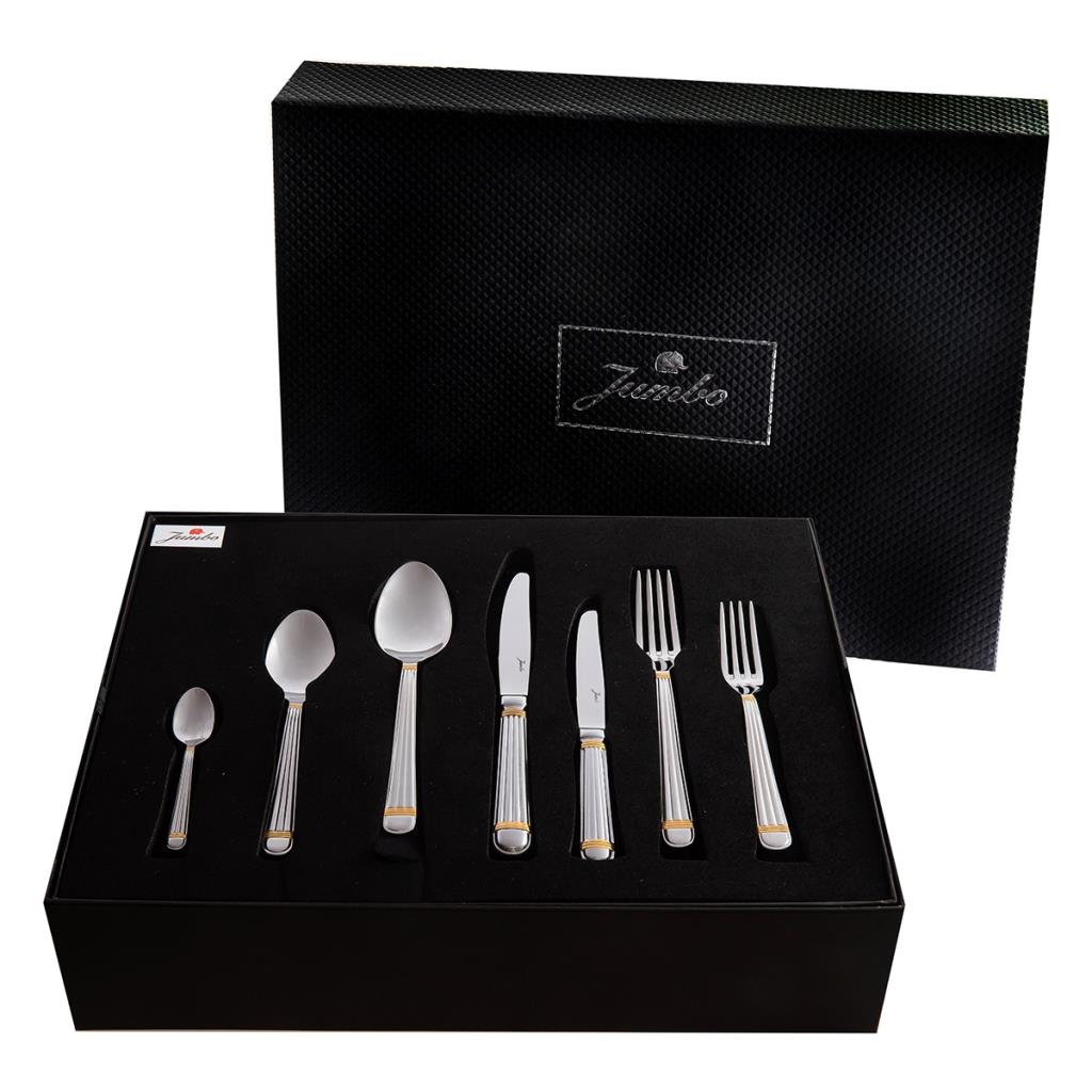 Jumbo 4200 Altın 12 Kişilik 84 Parça Çatal Kaşık Bıçak Takımı