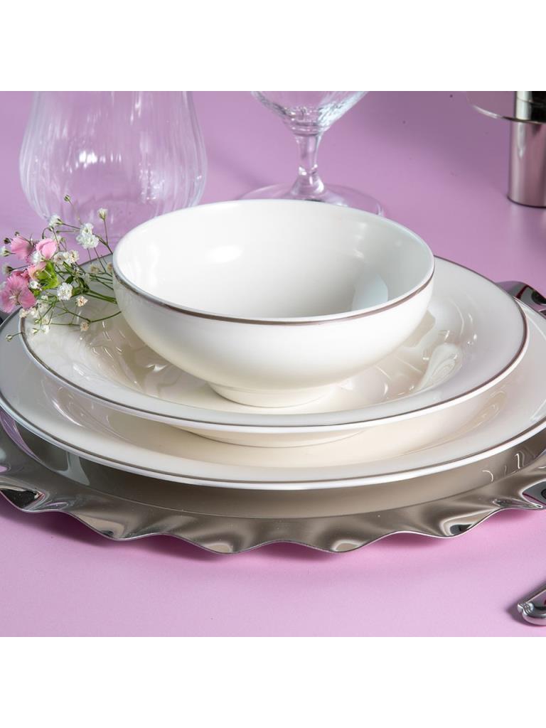 Jumbo Bright Platin 60 Parça 12 Kişilik Yemek Takımı - OUTLET
