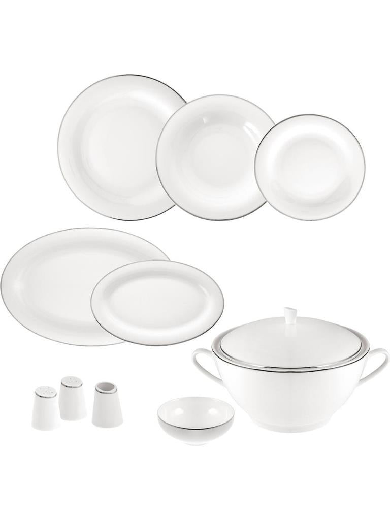 Jumbo Bright Platin 60 Parça 12 Kişilik Yemek Takımı - OUTLET