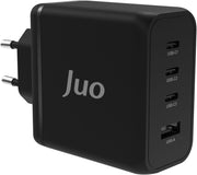 Juo 100W 4 Portlu USB-C + USB-A GaN Şarj Aleti iPhone & Macbook & Notebook Type-C Hızlı Şarj Cihazı Outlet