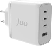 Juo 100W 4 Portlu USB-C + USB-A GaN Şarj Aleti iPhone& Macbook & Notebook Uyumlu PD Type-C Hızlı Şarj Cihazı Beyaz Outlet