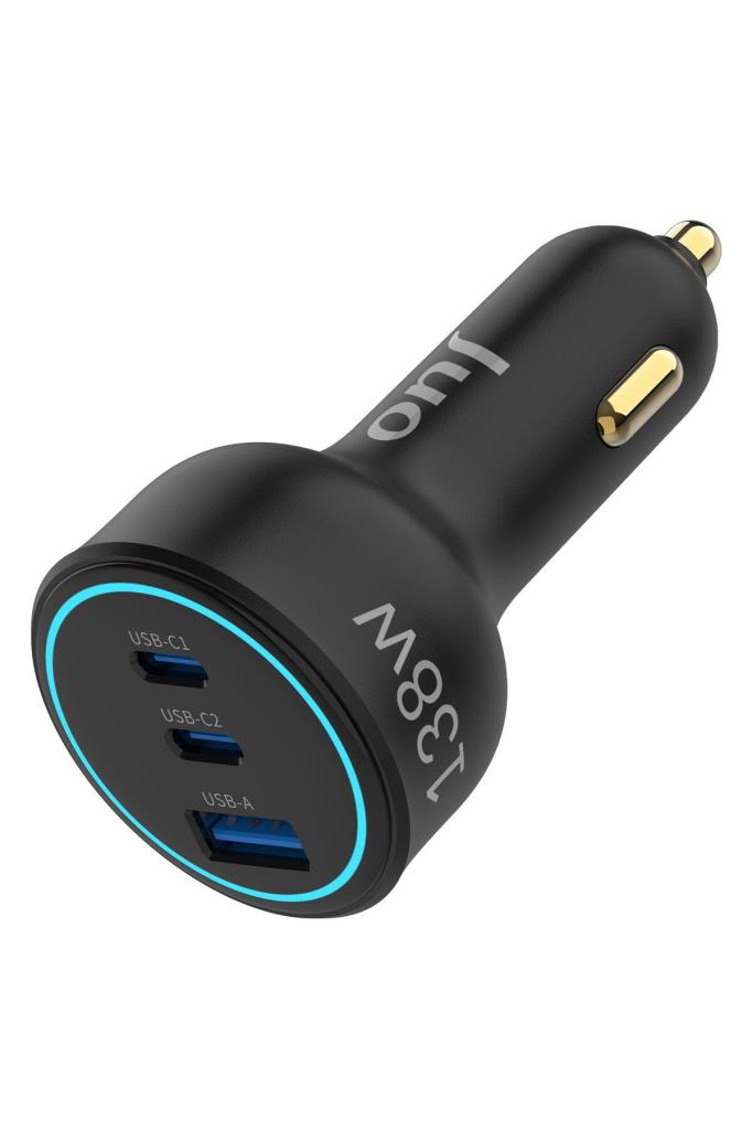 Juo 138w 3 Portlu Type-c Usb-a Araç Şarj Aleti Pd 3.0 & Qc 4.0 Hızlı Araç Içi Şarj Cihazı - OUTLET