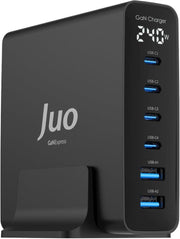 Juo 240W GaN PD 3.1 Masaüstü Hızlı Şarj Cihazı 4 Type-C + 2 USB-A iPhone & MacBook & Laptop Uyumlu Şarj Aleti Teşhir