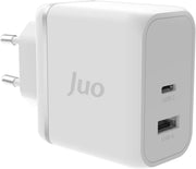 Juo 65W GaN USB-C + USB-A Şarj Aleti iPhone & iPad & Macbook & Notebook Uyumlu PD Hızlı Şarj Cihazı Outlet