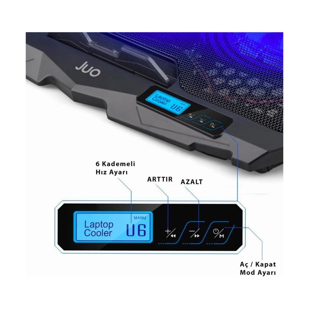 Juo C1 4 Fanlı 14"-17" Laptop Soğutucu